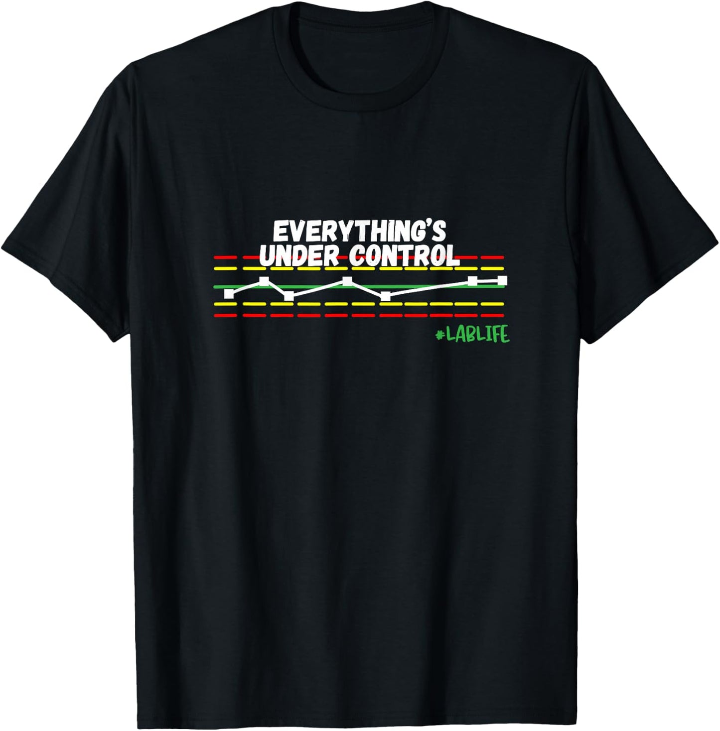 Funny Scientist, Chemistry Lover, Lab Tech, QC Chart T-Shirt - T-Shirt | Black