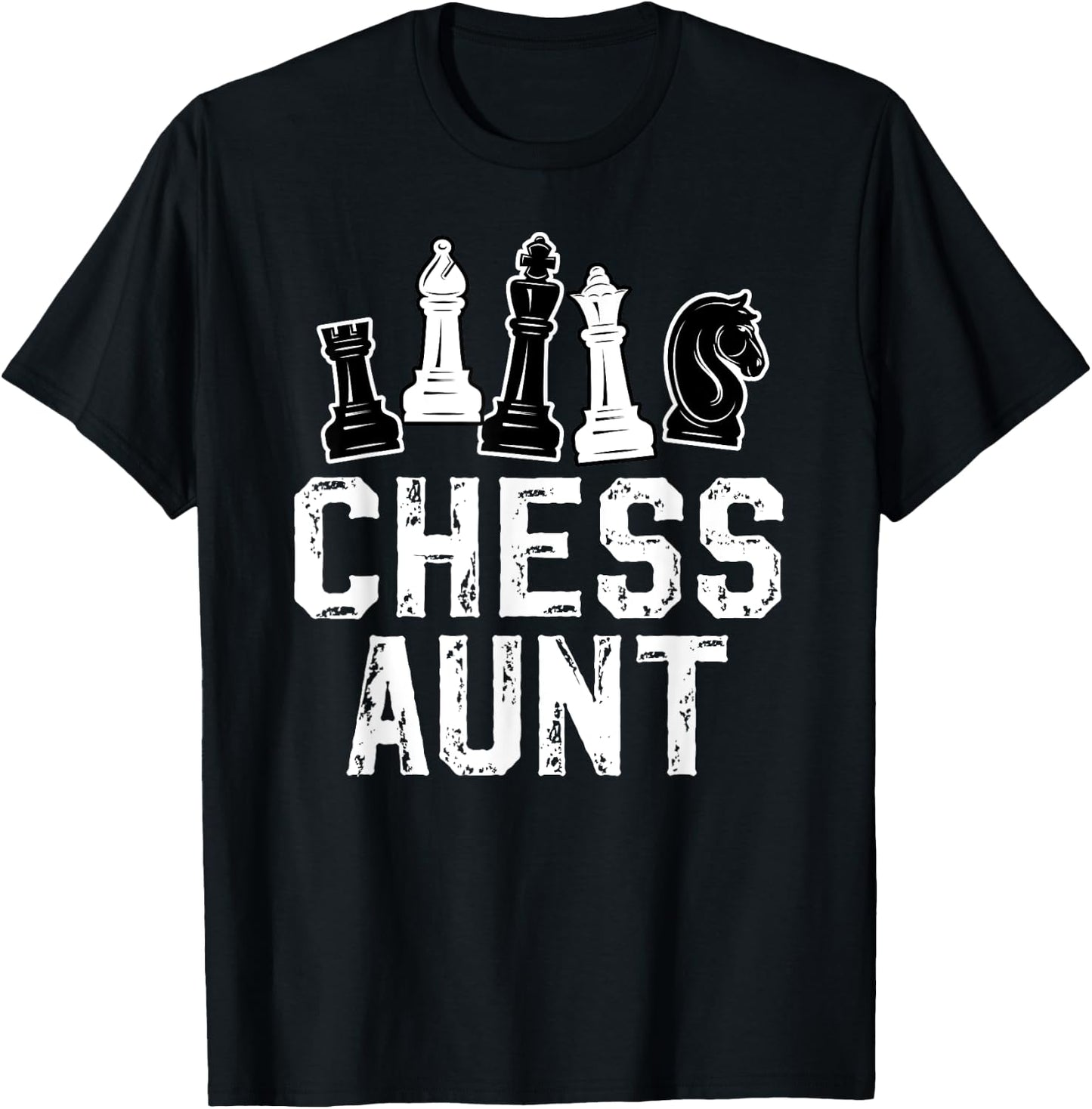 Chess Aunt of A Chess Player Aunt Chess Auntie T-Shirt - T-Shirt | Black