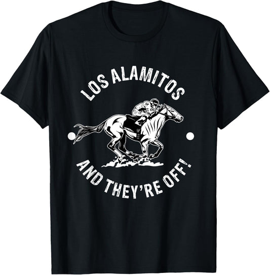 Los Alamitos Racetrack Horse Racing Fan Equestrian CA Derby T-Shirt - T-Shirt | Black