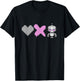 Love Death Robots - Pink Pixel Heart, X and Cute Robot T-Shirt - T-Shirt | Black