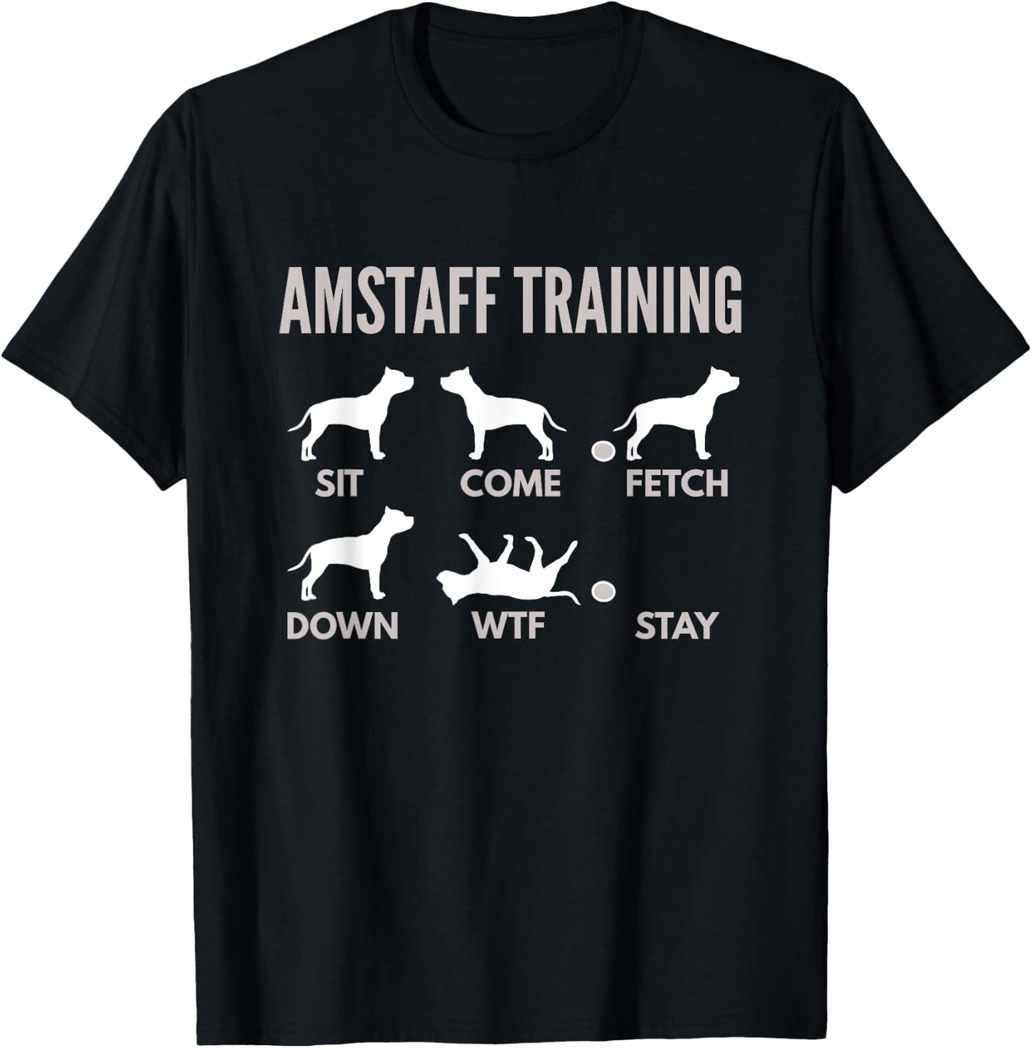 American Staffordshire Terrier Shirt - AmStaff Training T-Shirt - T-Shirt | Black
