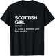 Scottish Girl Definition Scotland Flag Country Language T-Shirt - T-Shirt | Black