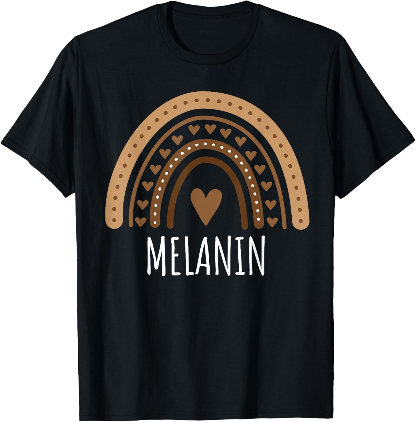Melanin Rainbow Heart BHM girls Black History Month T-Shirt - T-Shirt | Black