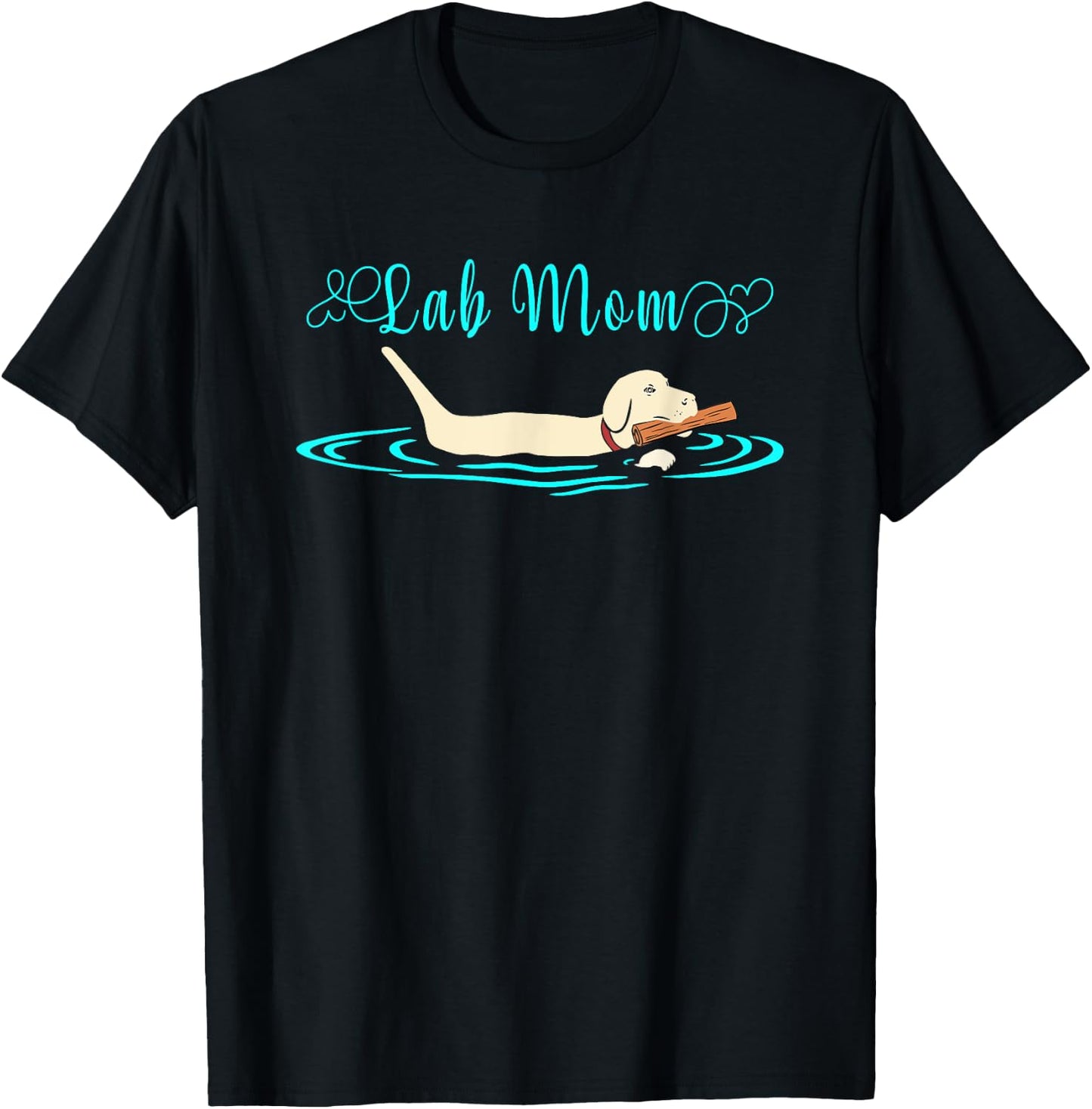 Lab Mom Yellow Labrador Retriever - Lab Dog Lover Men Women Girls Kids T-Shirt - T-Shirt | Black