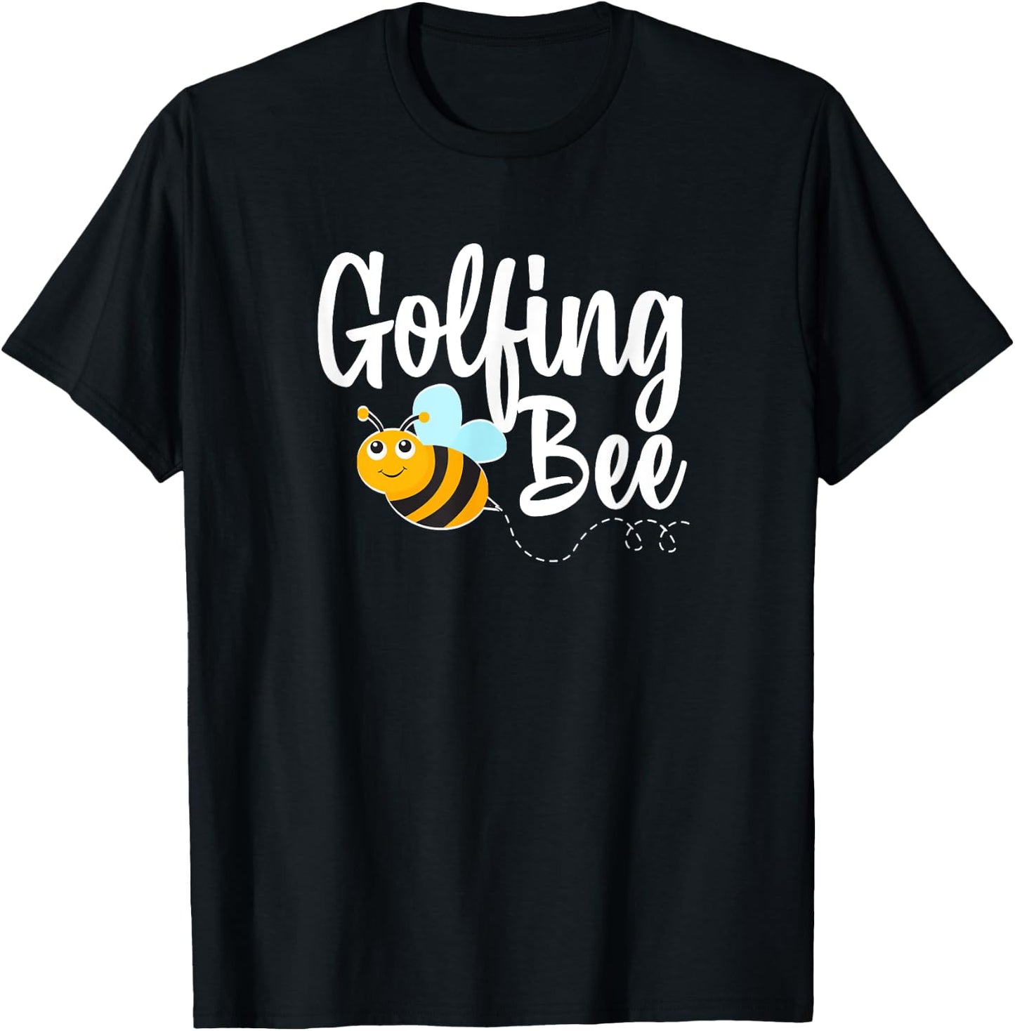 Golfing Bee Golf Player Funny Bumblebee T-Shirt - T-Shirt | Black