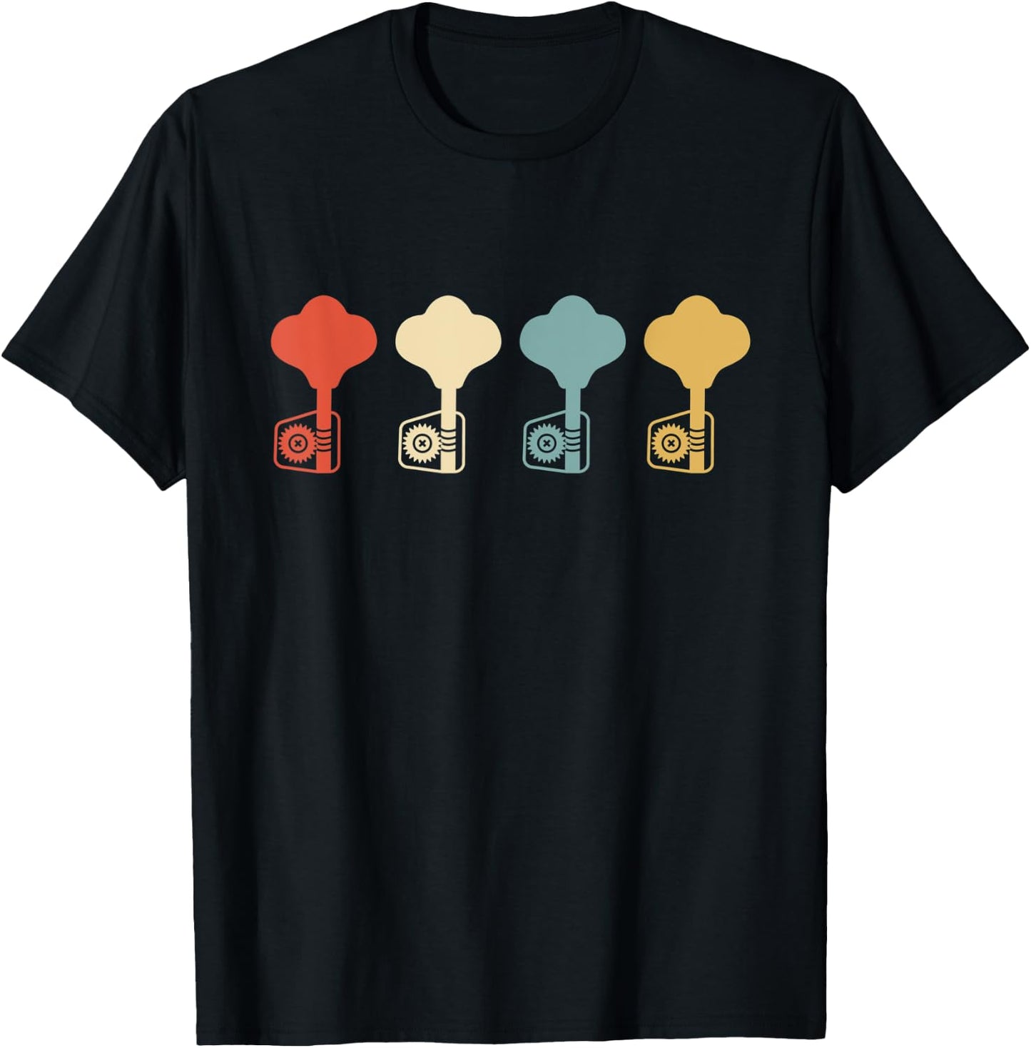 Vintage Bass Guitar Player Bassist Retro Gift T-Shirt - T-Shirt | Black