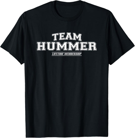 Team Hummer | Proud Family Surname, Last Name Gift T-Shirt - T-Shirt | Black