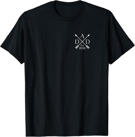 Dad 2026 Parents 2026 Dad est 2026 T-Shirt - T-Shirt | Black