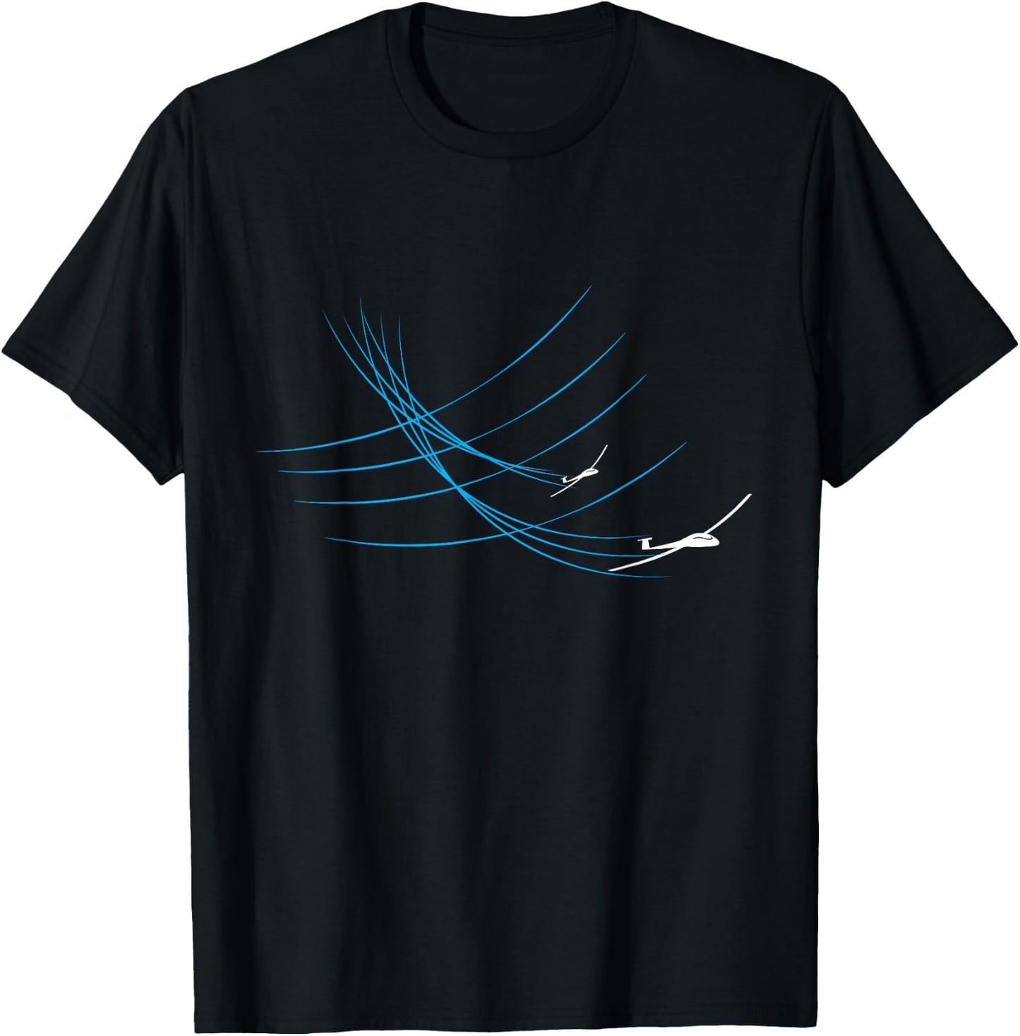 Glider Lover Sky Soar Flight Sailplane Aviator Pilot T-Shirt - T-Shirt | Black
