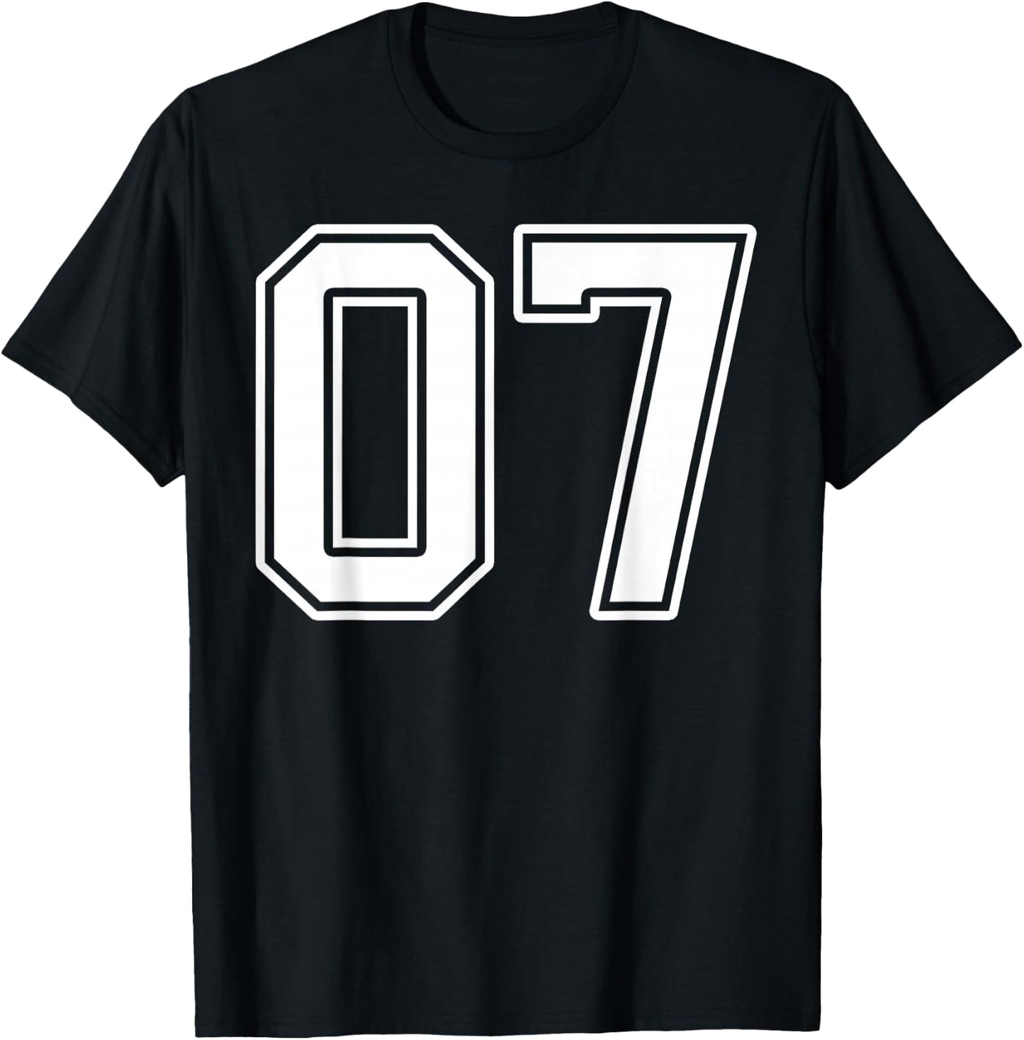 Number 7 Fan Player Jersey Style #07 Men Women Kids T-Shirt - T-Shirt | Black