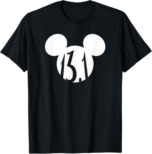 Disney Mickey Mouse Half Marathon 13.1 Fitness Runner T-Shirt - T-Shirt | Black