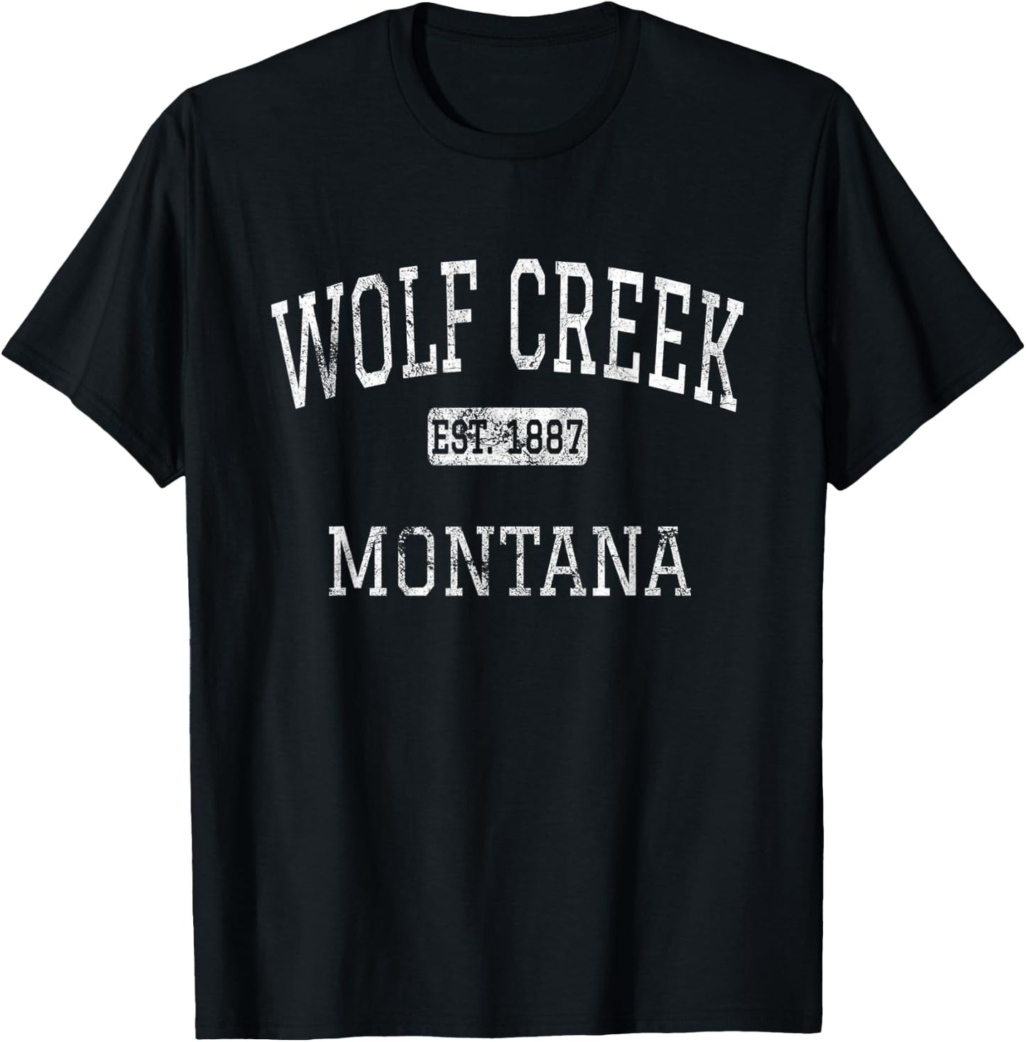 Wolf Creek Montana MT Vintage T-Shirt - T-Shirt | Black