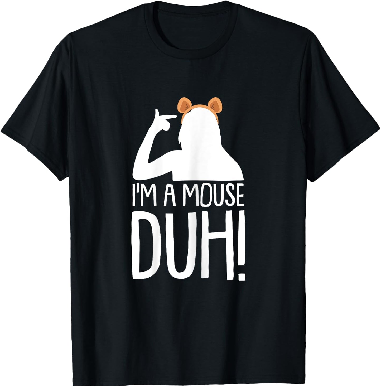Im A Mouse Duh Lazy DIY Halloween Costume Funny Sarcastic T-Shirt - T-Shirt | Black