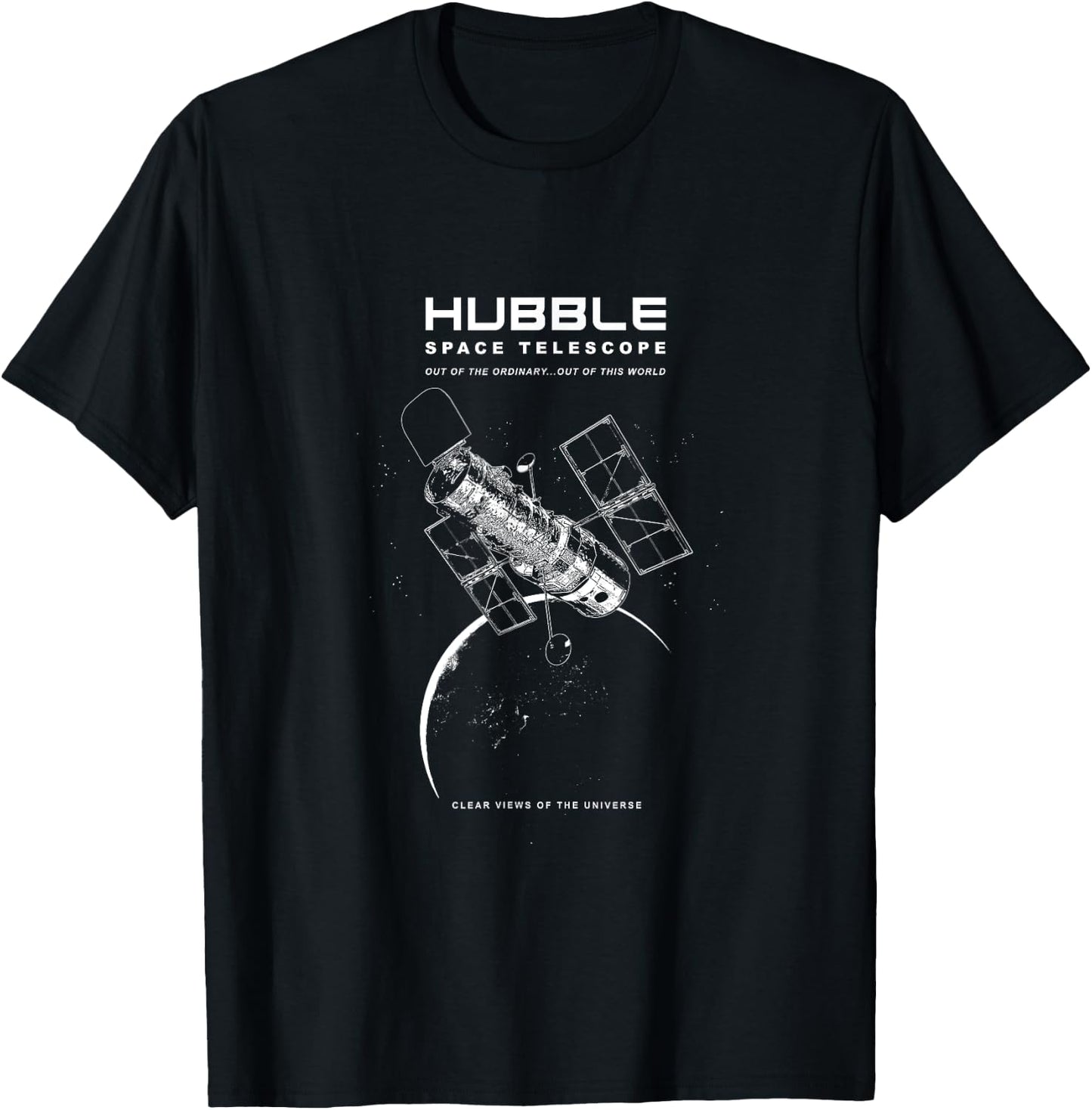 Hubble Space Telescope-Space Exploration-Astronomy T-Shirt - T-Shirt | Black