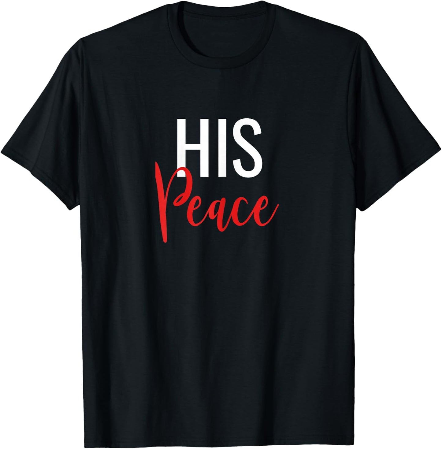 Her Rock His Peace Matching Couples T-Shirt - T-Shirt | Black