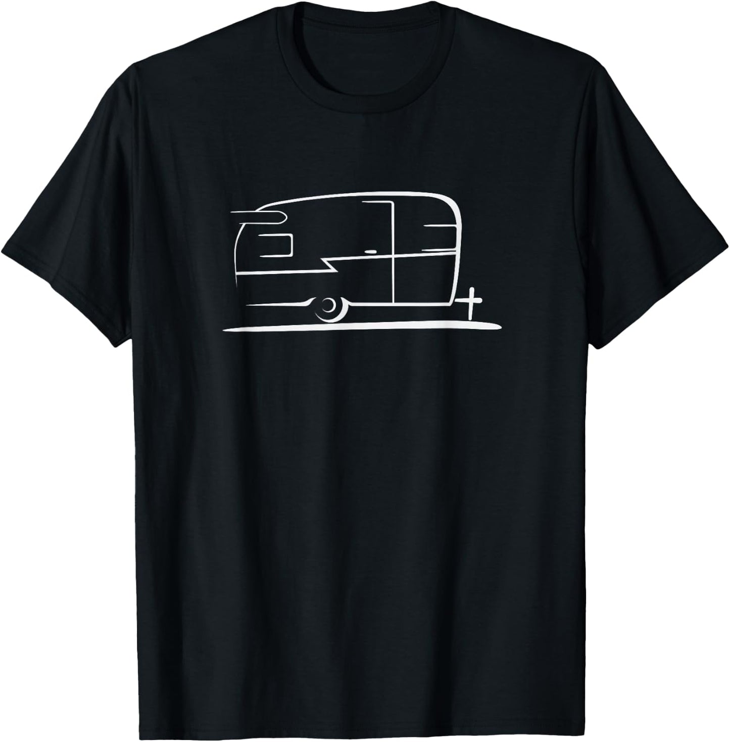 Vintage Shasta Camper Trailer T-Shirt - T-Shirt | Black