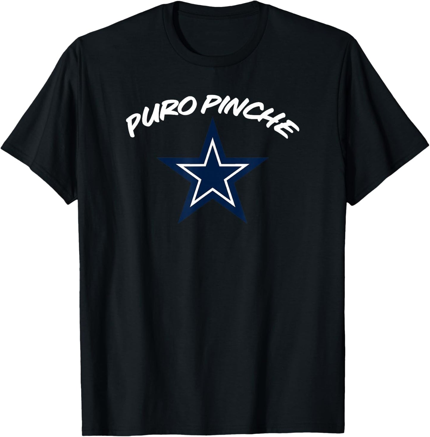 Simple “PURO PINCHE Cowboys” Graphic T-Shirt - T-Shirt | Black