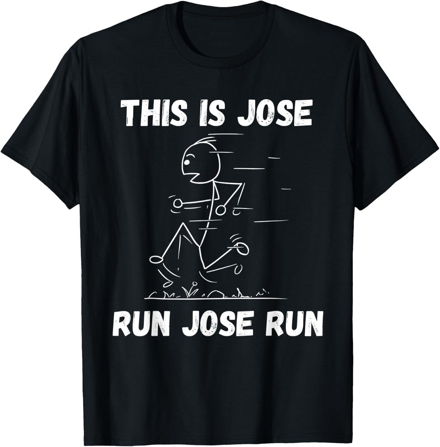This is Jose Run Jose Run Personalized Name Funny Track T-Shirt - T-Shirt | Black