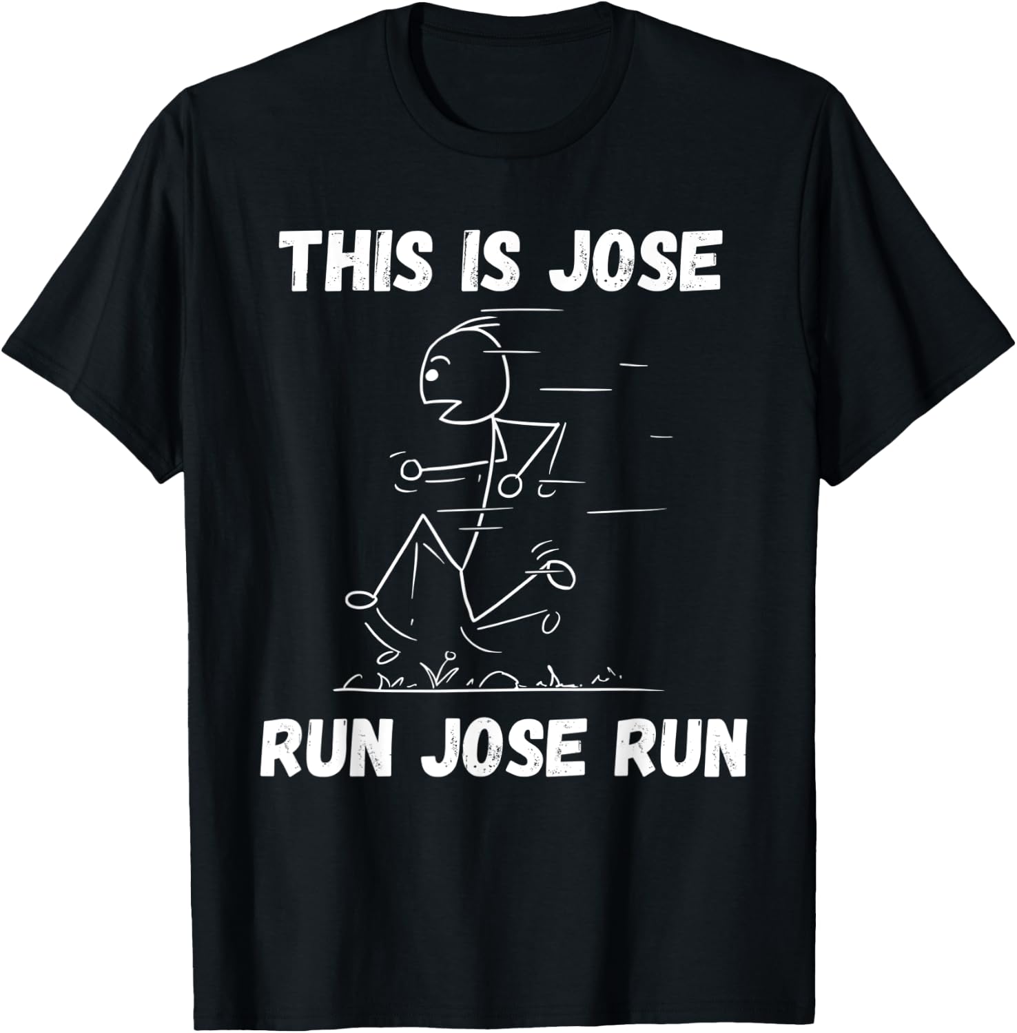 This is Jose Run Jose Run Personalized Name Funny Track T-Shirt - T-Shirt | Black