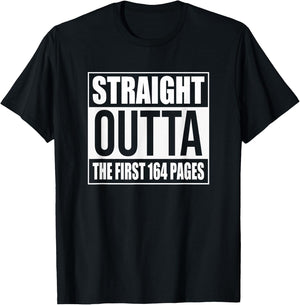 Straight Outta The First 164 Pages Alcoholics AA Anonymous T-Shirt - T-Shirt | Black