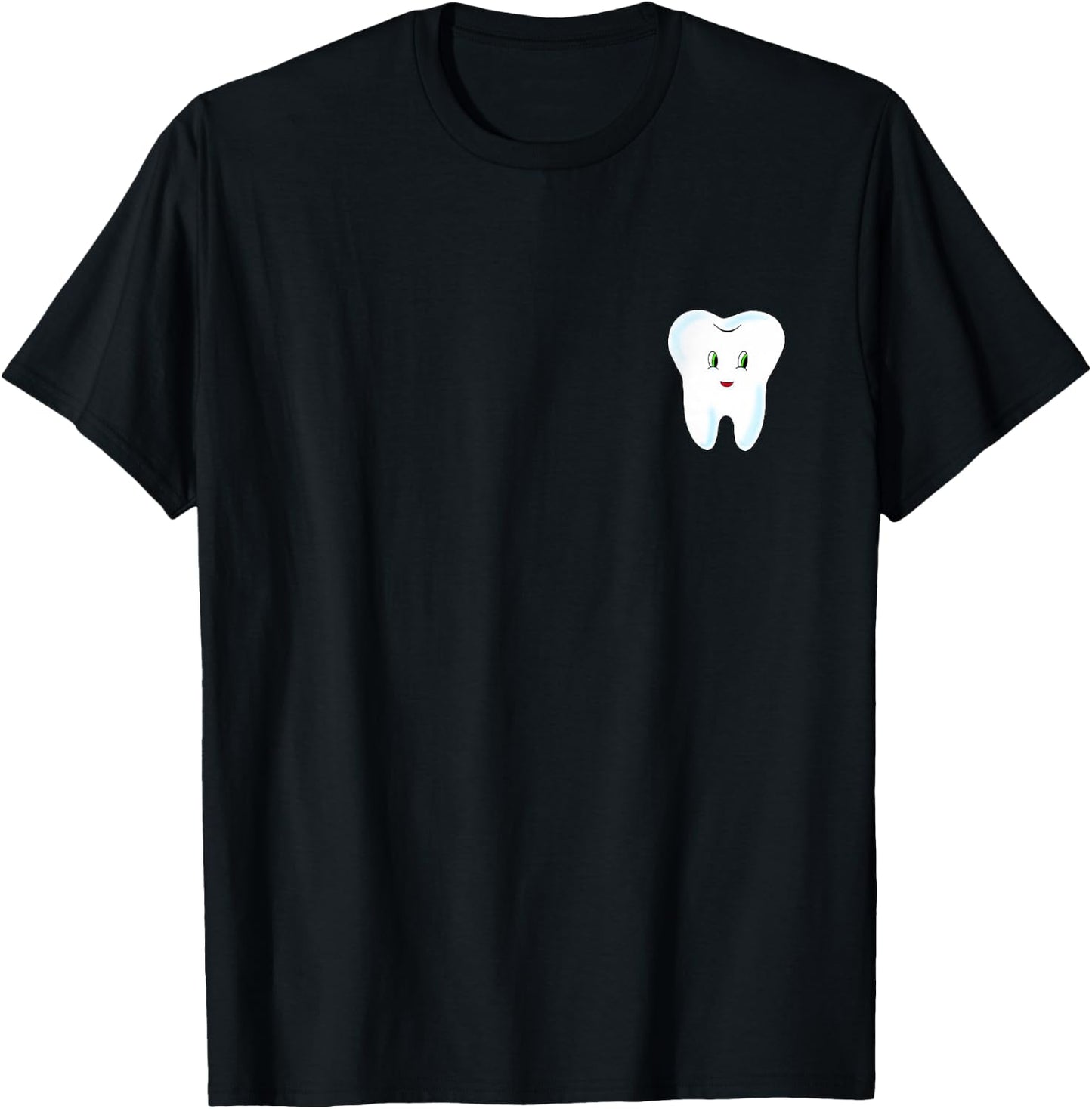 Small Tooth Cartoon T-Shirt - T-Shirt | Black