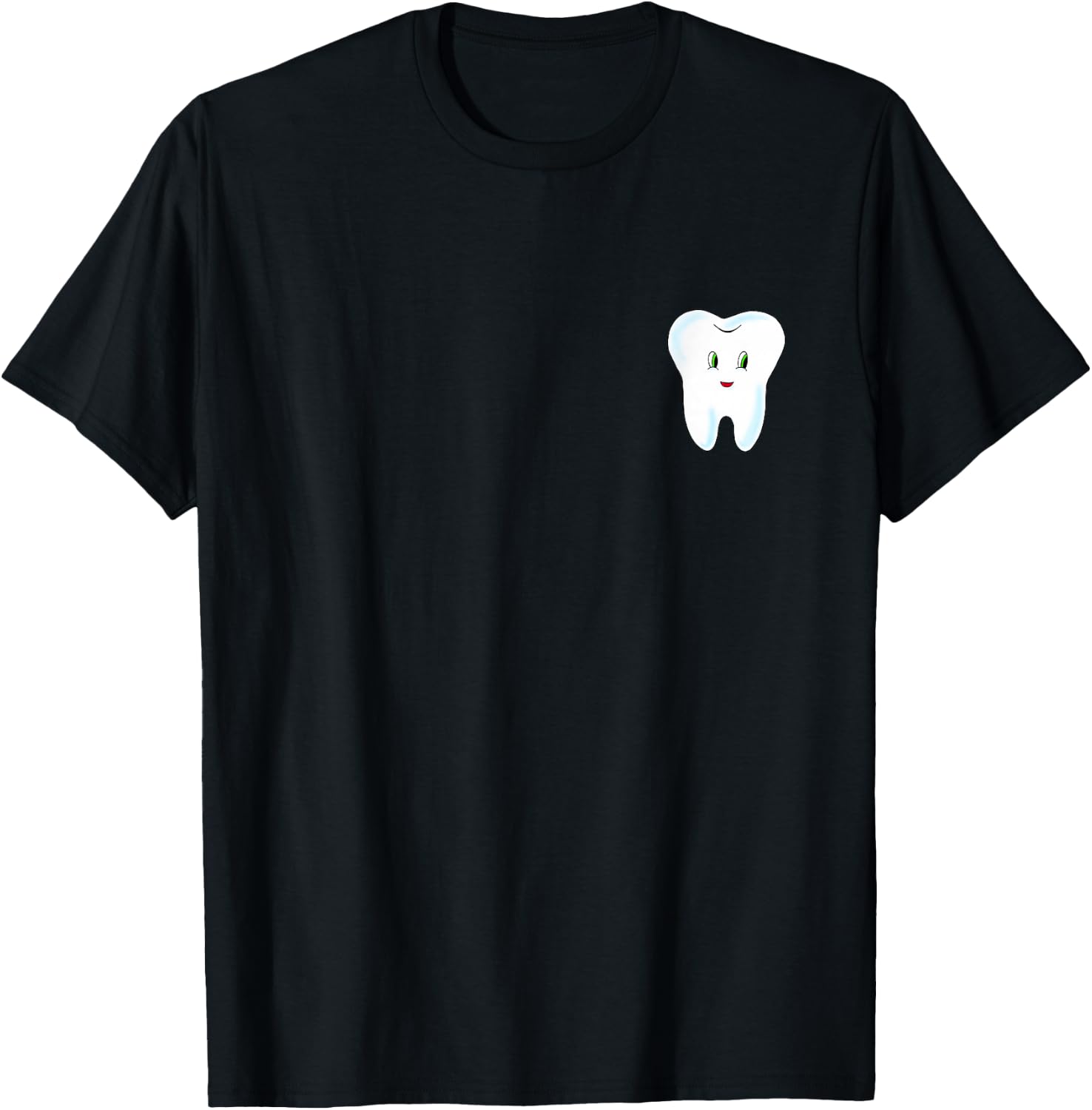 Small Tooth Cartoon T-Shirt - T-Shirt | Black