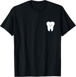 Small Tooth Cartoon T-Shirt - T-Shirt | Black