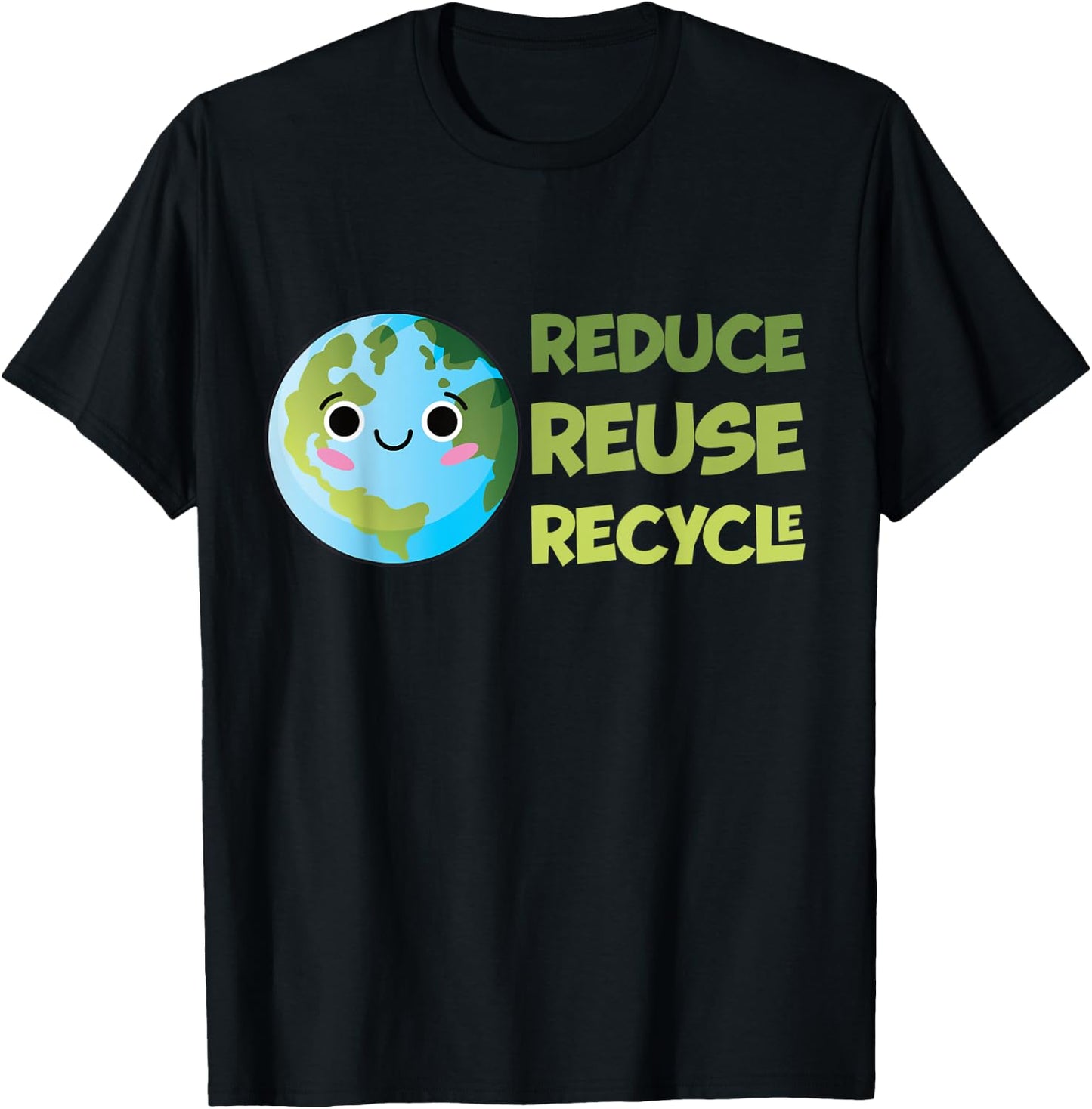 Earth Day Recycling Environment Anniversary Decoration T-Shirt - T-Shirt | Black