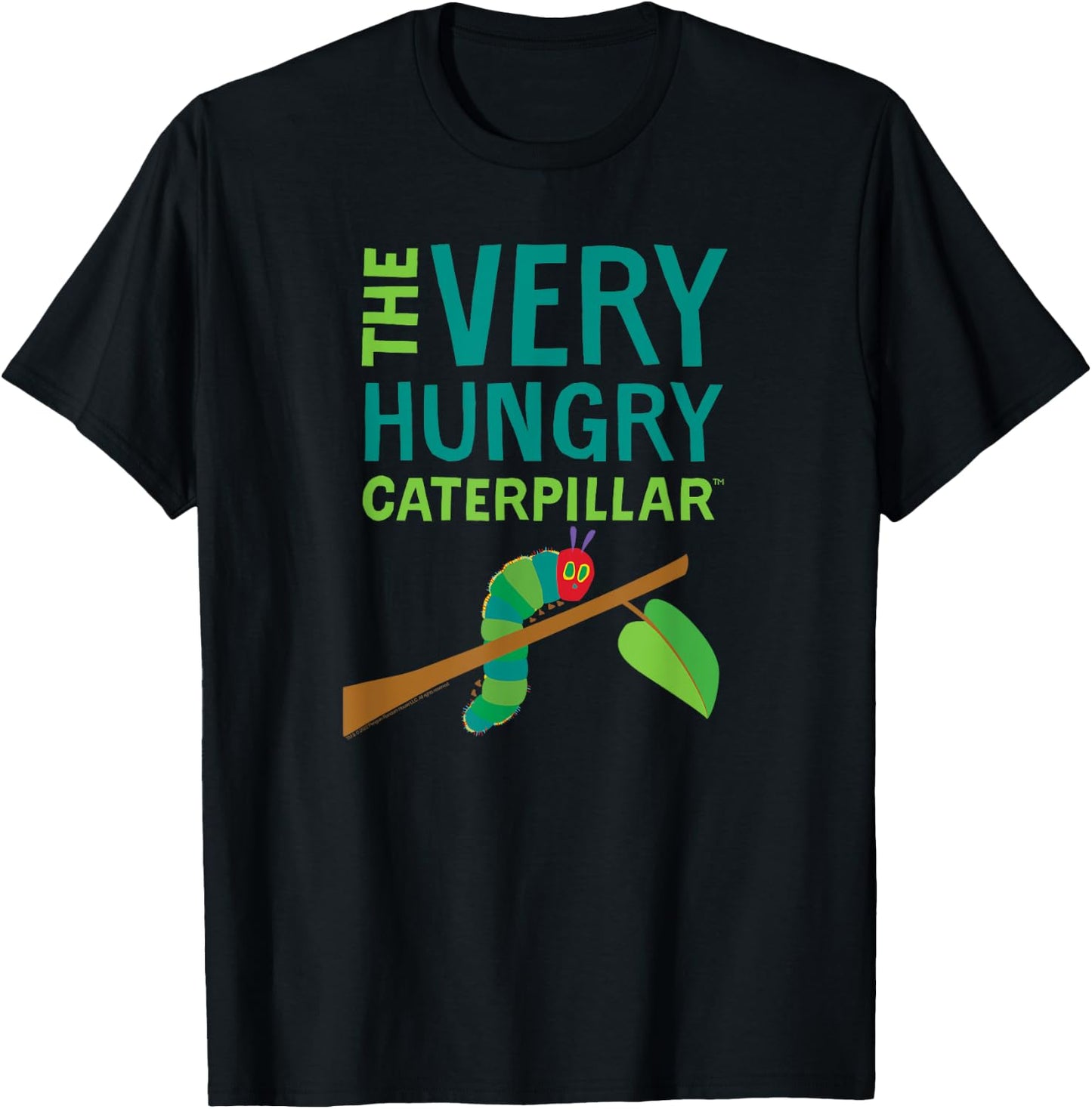Eric Carle The Very Hungry Caterpillar Children's Book T-Shirt - T-Shirt | Black