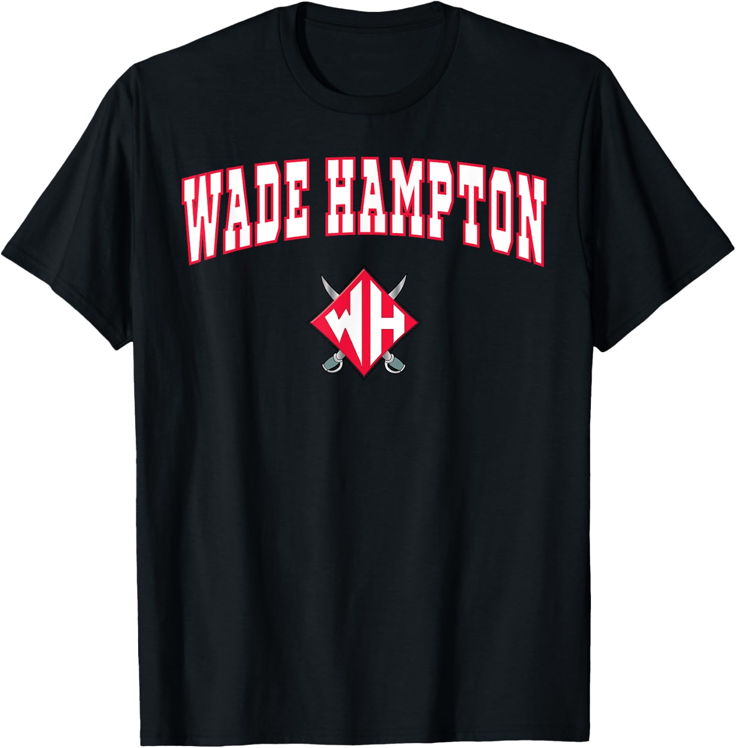 Wade Hampton High School Generals C2 T-Shirt - T-Shirt | Black