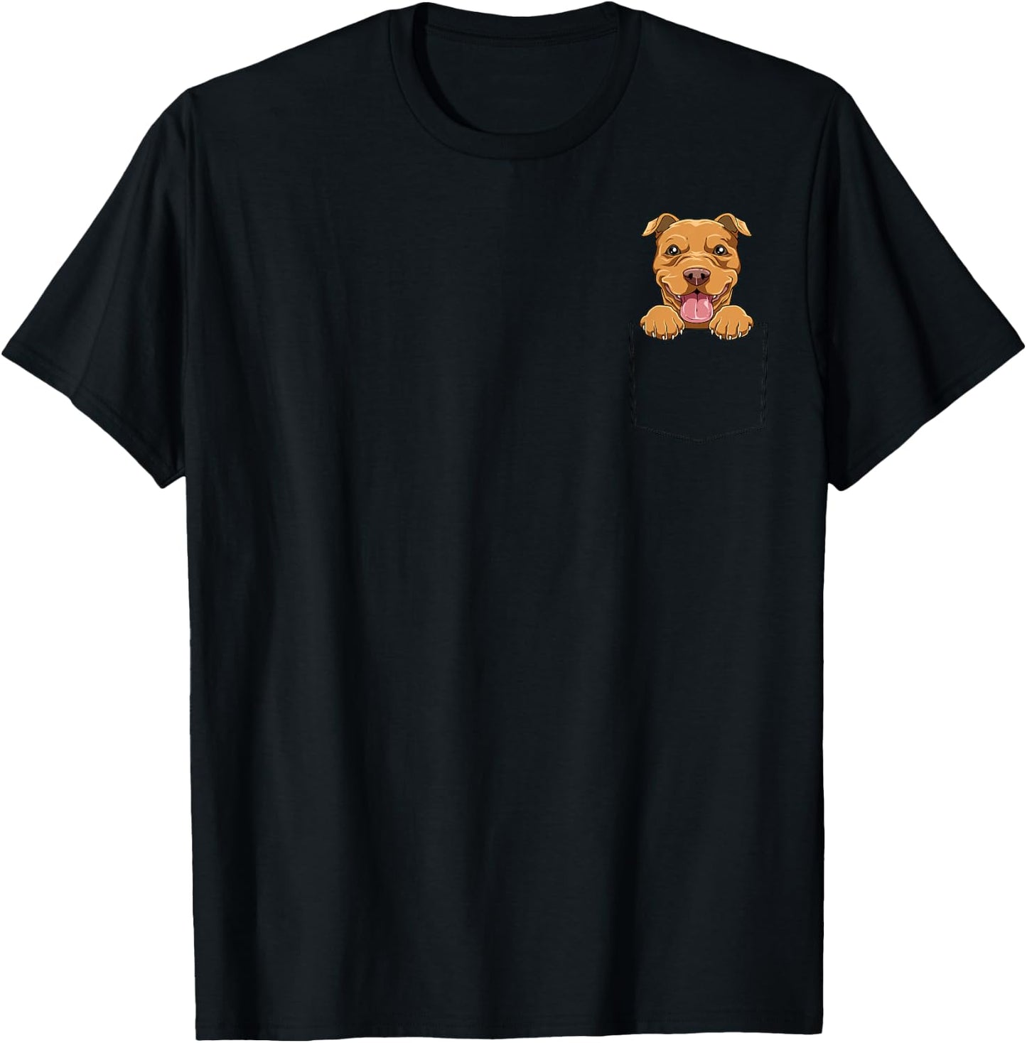 Pitbull Pocket Pitbull In Pocket Funny Pitbull Dog Peeking T-Shirt - T-Shirt | Black