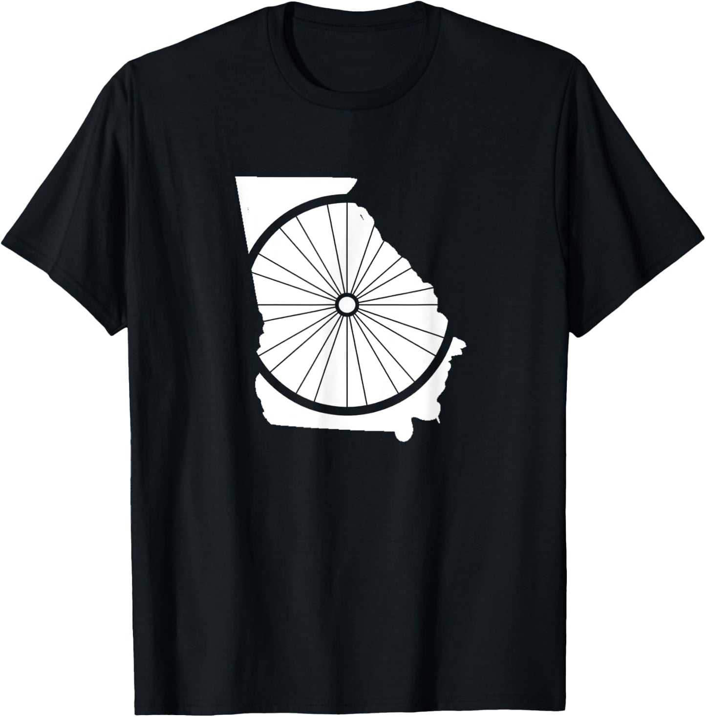 Georgia Bicycle Shirt, GA Biking Gear, GA Cycling T-Shirt - T-Shirt | Black