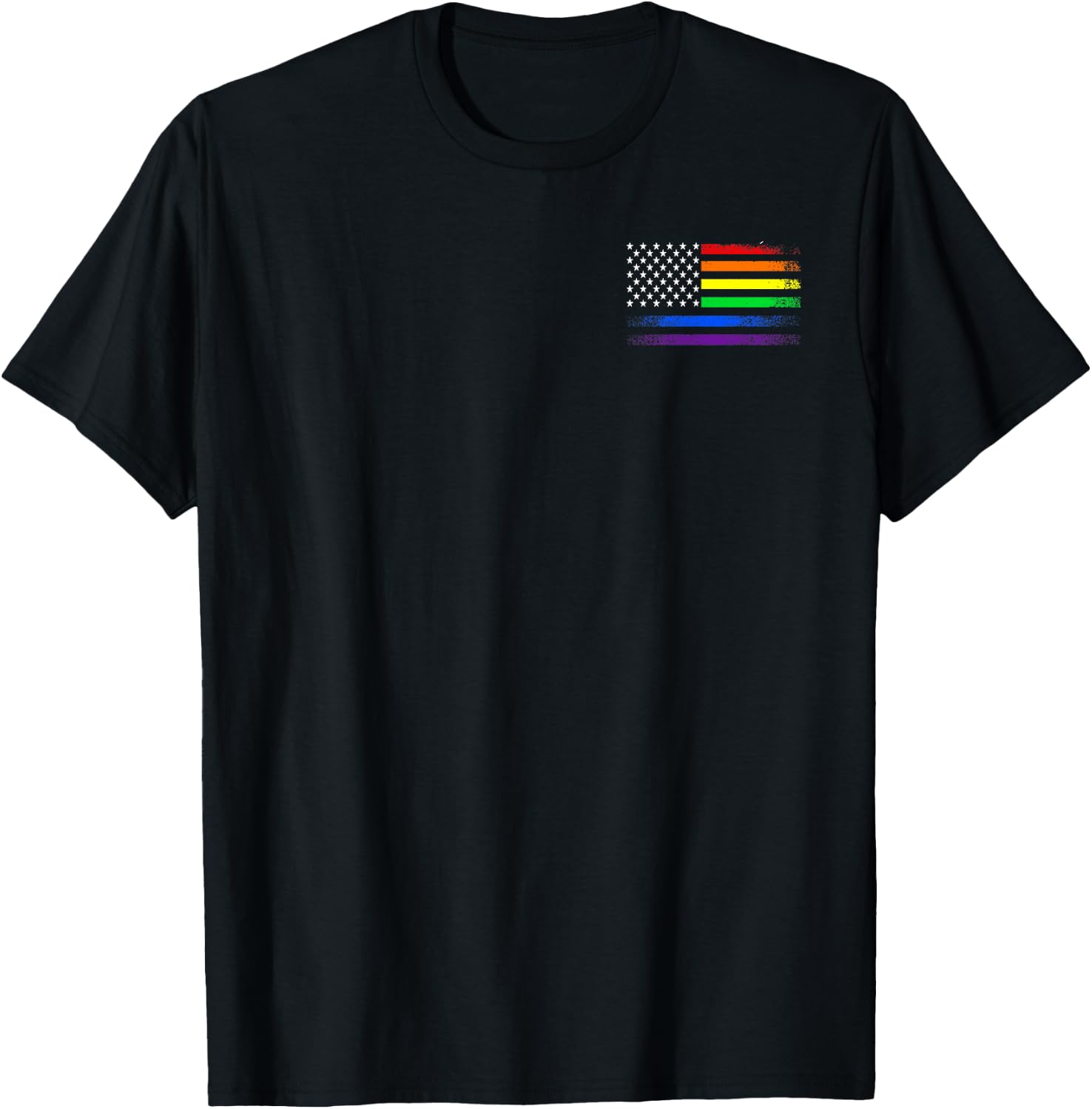 2 Sided LGBTQ Pride Flag We The People 250 Years of No Kings T-Shirt - T-Shirt | Black