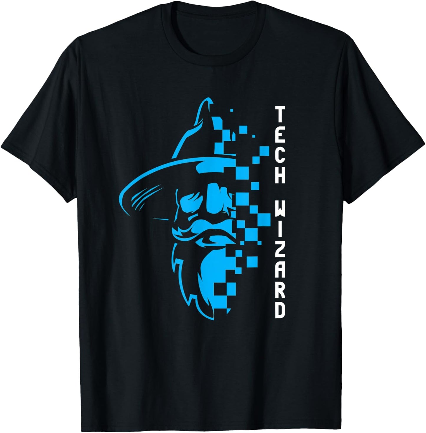 Tech Wizard Cool Technology I.T. Computer Whiz Techie Geek T-Shirt - T-Shirt | Black