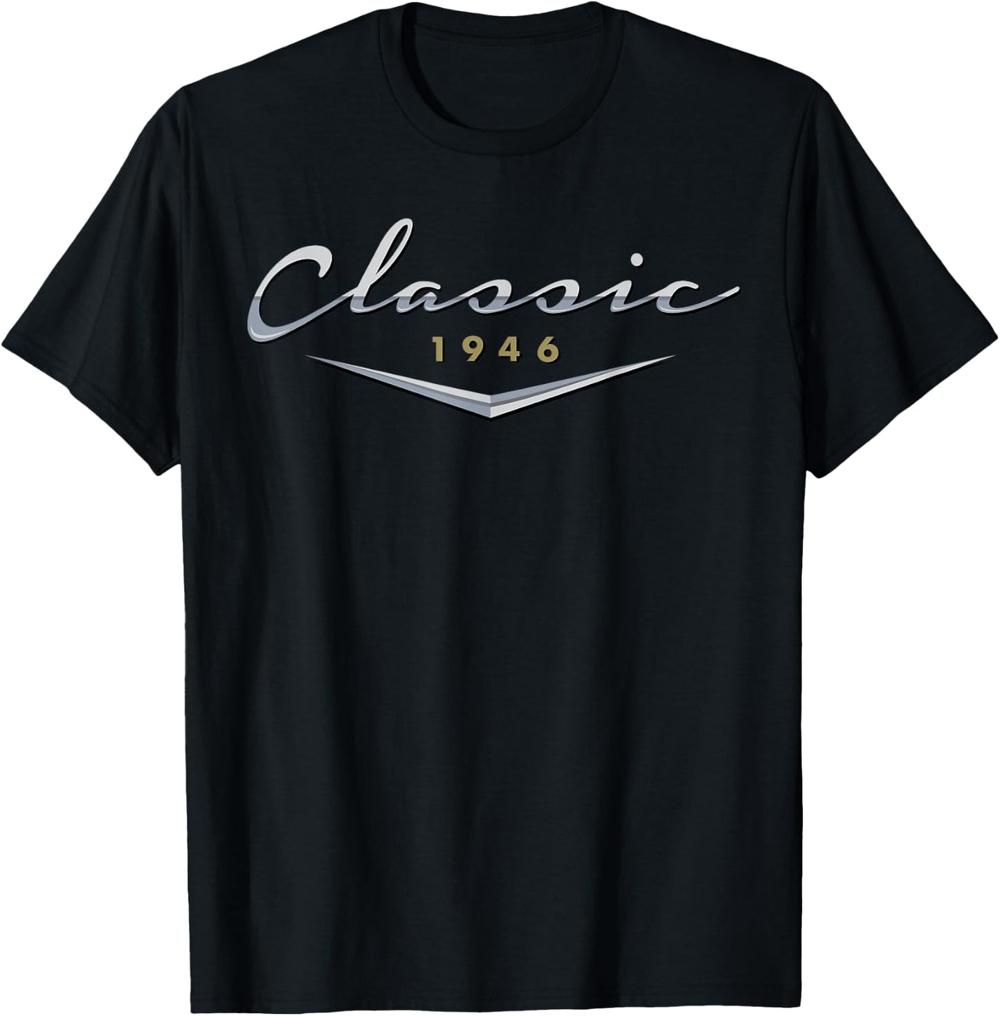 Vintage Classic 1946 Birthday Gifts for Dad, Husband T-Shirt - T-Shirt | Black