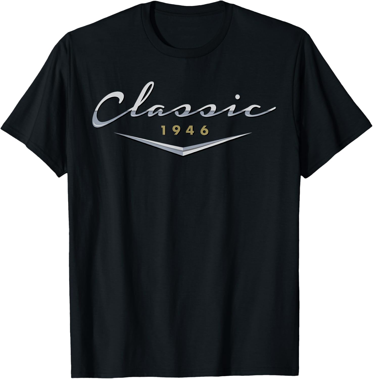 Vintage Classic 1946 Birthday Gifts for Dad, Husband T-Shirt - T-Shirt | Black