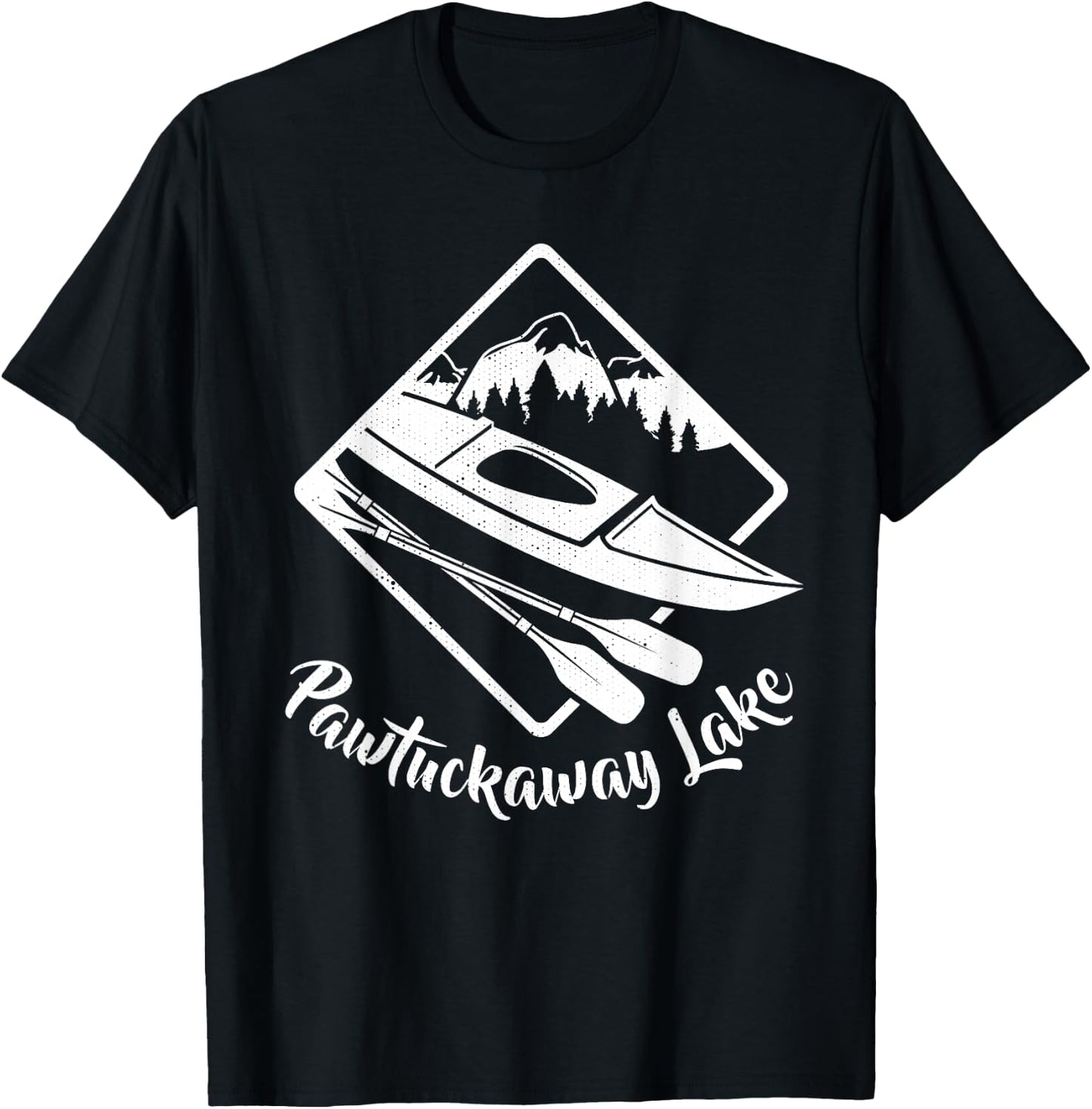 Pawtuckaway Lake Kayak Kayaking Boating Camping Rafting T-Shirt - T-Shirt | Black