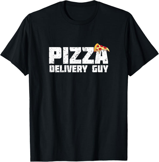 Pizza delivery Guy - Design for Pizza Lovers T-Shirt - T-Shirt | Black