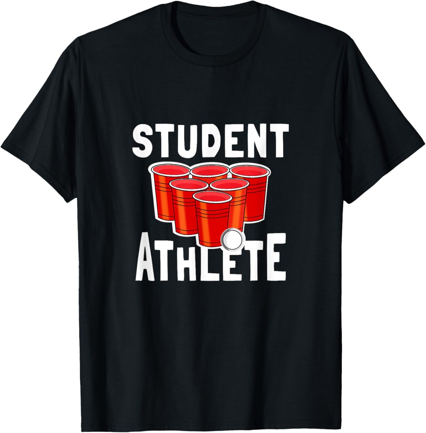 Beer Pong Student Athlete T-Shirt - T-Shirt | Black