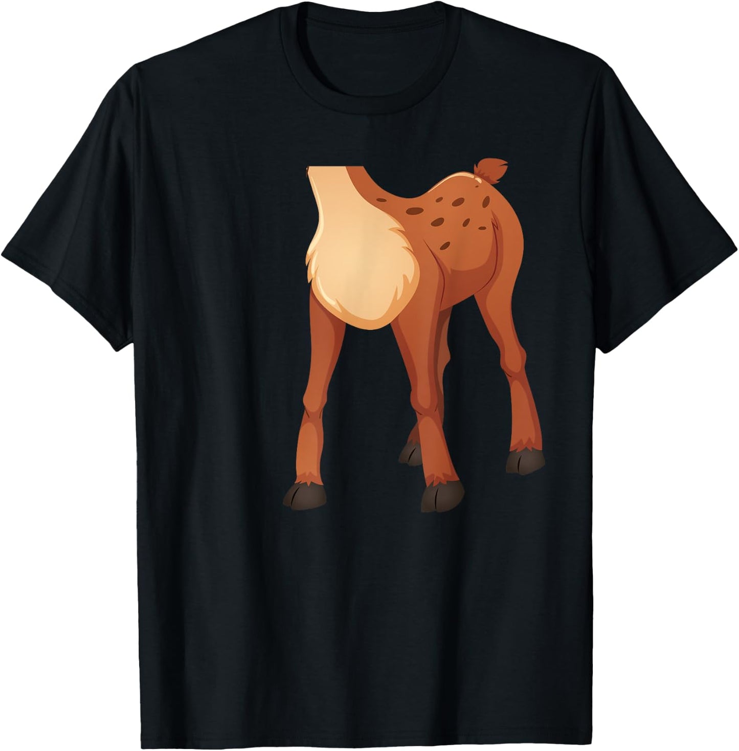 Headless Deer Lazy DIY Halloween Costume Funny Animal Body T-Shirt - T-Shirt | Black