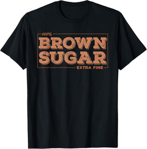 Brown Sugar 100% Extra Fine Black Afro Queen T-Shirt - T-Shirt | Black