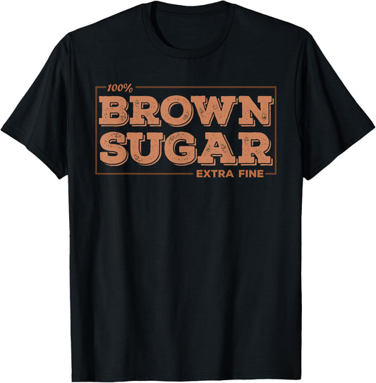 Brown Sugar 100% Extra Fine Black Afro Queen T-Shirt - T-Shirt | Black