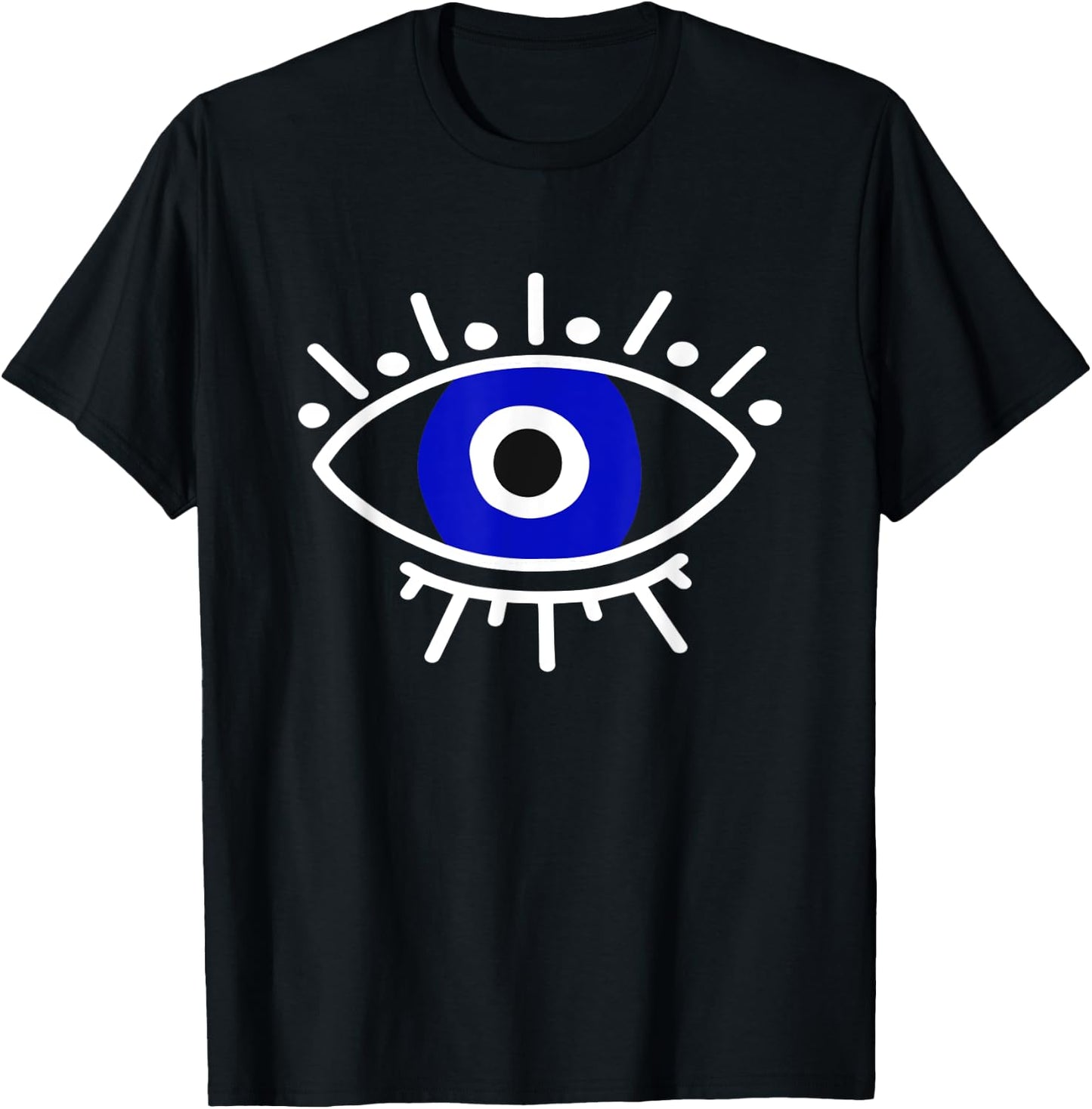 Evil Eye Curse Protection Hand of Hamsa Seeing Eyes Evil Eye T-Shirt - T-Shirt | Black