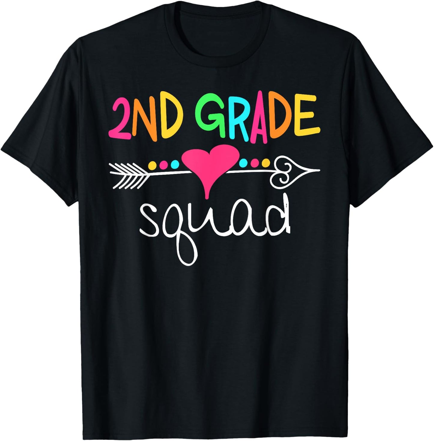 2nd Grade Squad Second Teacher Student Team Back To School T-Shirt - T-Shirt | Black