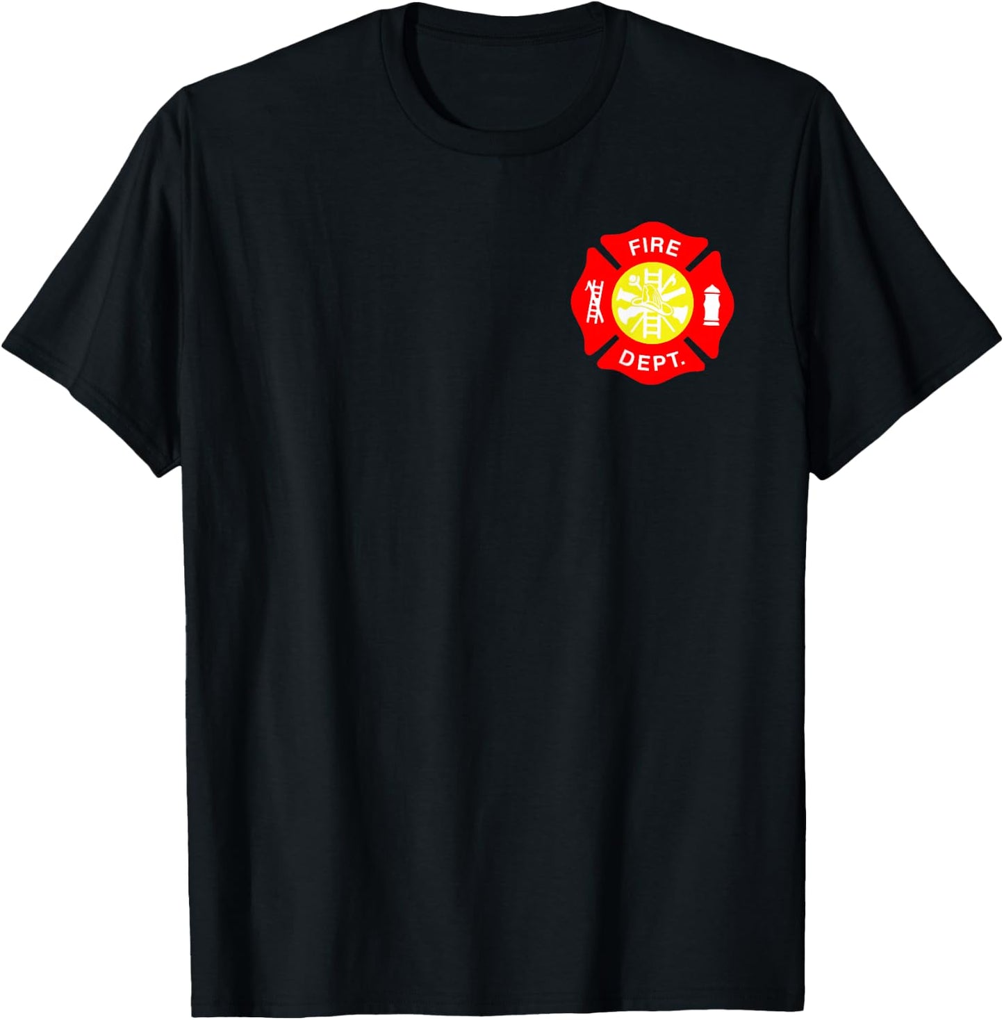 Fire Department Logo Uniform Fireman Symbol Firefighter Gear T-Shirt - T-Shirt | Black