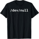 /dev/null Funny White Text Design for Linux/Unix Geeks/Nerds T-Shirt - T-Shirt | Black