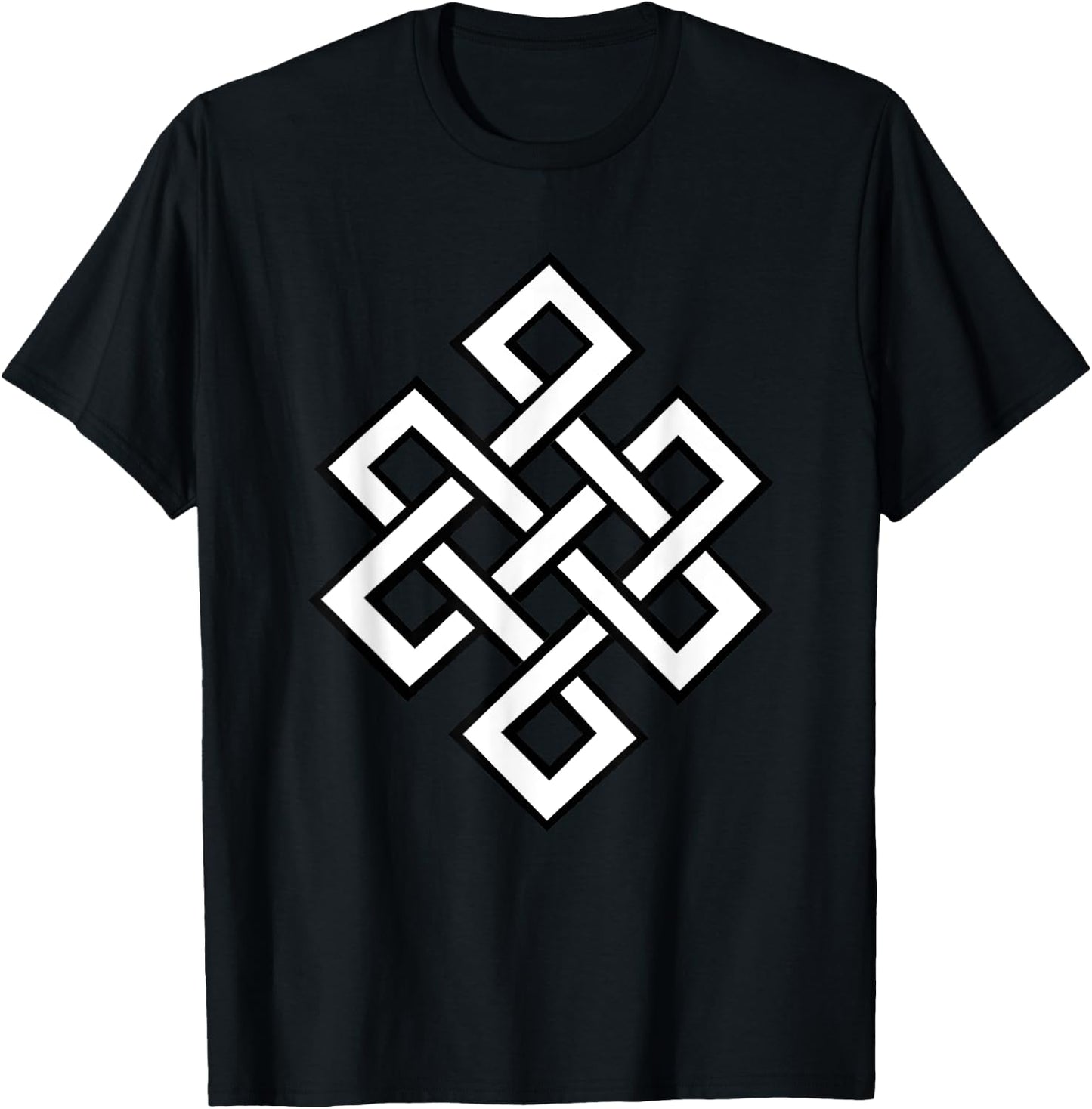 Hinduism Buddhism Tibetan Endless Eternal Knot T-Shirt - T-Shirt | Black