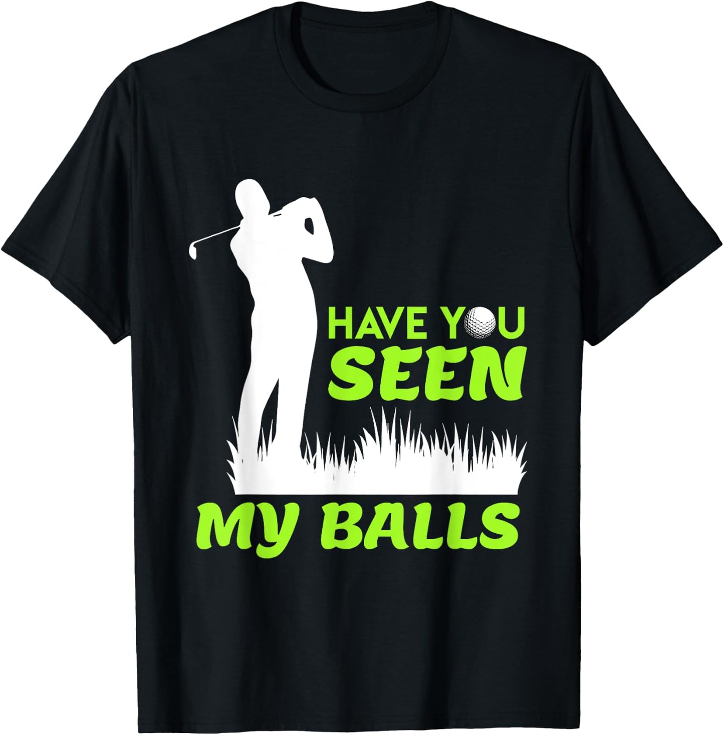 Golfer joke fun golf balls Platzreife Golf T-Shirt - T-Shirt | Black