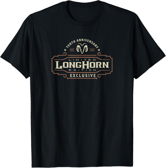 Ram Trucks Limited Longhorn Edition 10th Anniversary T-Shirt - T-Shirt | Black
