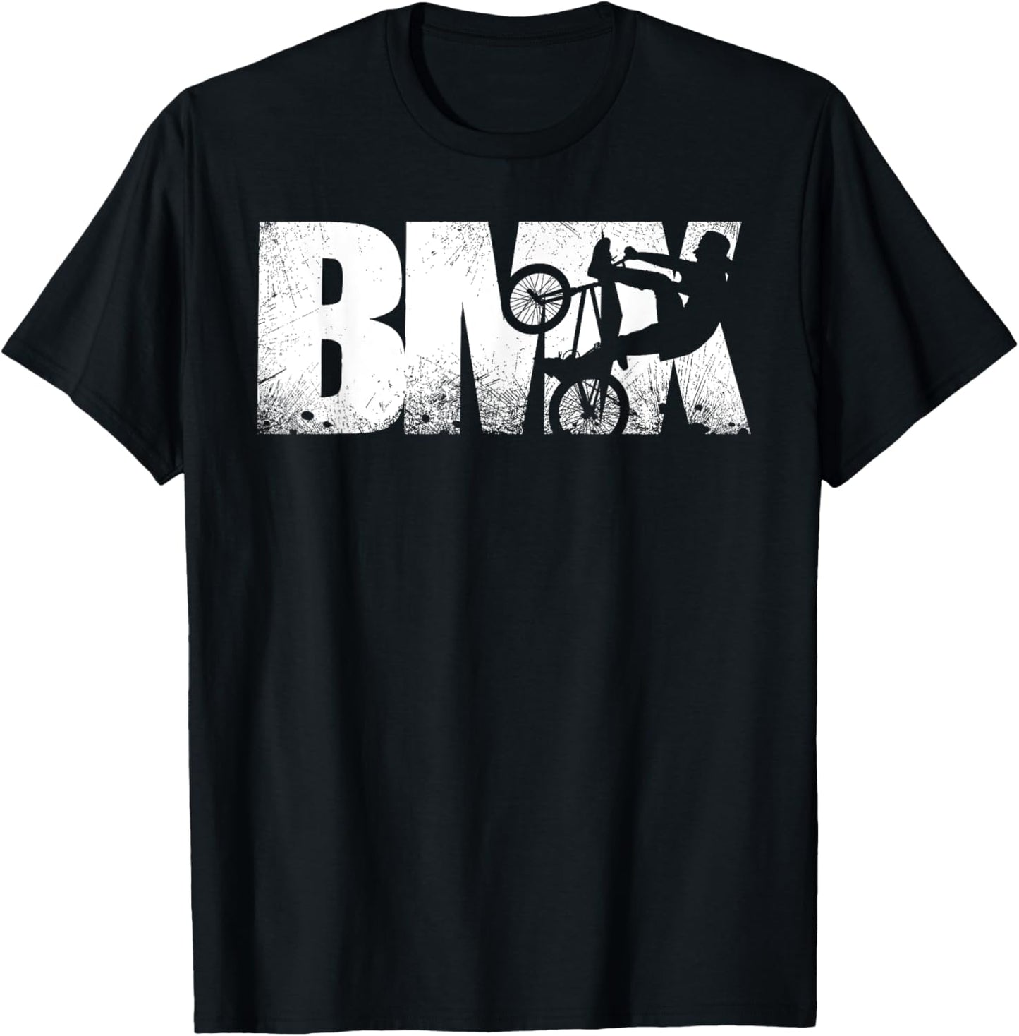 Cool Distressed BMX Funny Bike Rider Gift Women Kids T-Shirt - T-Shirt | Black